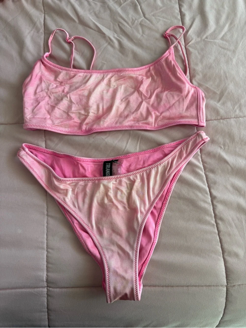 Triangl Pink Tie-Dye Two-Piece Bikini Set